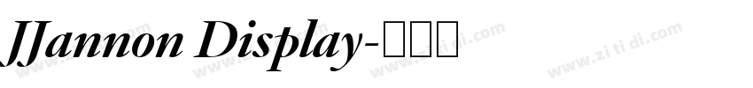JJannon Display字体转换